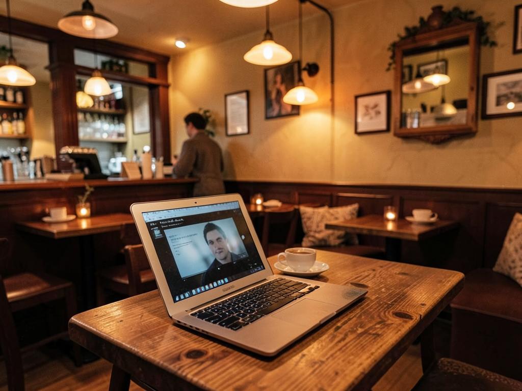 Gastraum eines lokalen Restaurants mit warmem Licht